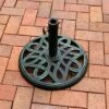 Sunnydaze Decor Sunnydaze Outdoor Heavy-Duty Cast Iron Decorative Design Patio Yard Round Umbrella Base Stand - 17" - Green -Deals Patio Umbrellas Store unnamed file 1001