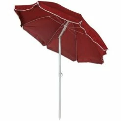 Sunnydaze Decor Sunnydaze Outdoor Travel Portable Beach Umbrella with Tilt Function and Push Open/Close Button - 5' - Red -Deals Patio Umbrellas Store unnamed file 103
