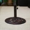 Sunnydaze Decor Sunnydaze Outdoor Heavy-Duty Cast Iron Celtic Knot Design Patio Yard Round Umbrella Base Stand - 17" - Bronze -Deals Patio Umbrellas Store unnamed file 1032