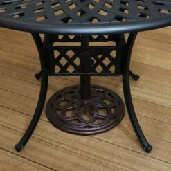 Sunnydaze Decor Sunnydaze Outdoor Heavy-Duty Cast Iron Celtic Knot Design Patio Yard Round Umbrella Base Stand - 17" - Bronze -Deals Patio Umbrellas Store unnamed file 1035
