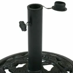 Sunnydaze Decor Sunnydaze Outdoor Heavy-Duty Cast Iron Decorative Rose Blossom Design Patio Yard Round Umbrella Base Stand - 16" - Black -Deals Patio Umbrellas Store unnamed file 1039