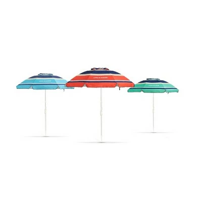 6.4'x6.4' Outdoor Beach Umbrella with Silver Frame & Blue Turtle - Life is Good 6 6.4'x6.4' Outdoor Beach Umbrella with Silver Frame & Blue Turtle - Life is Good - Image 4