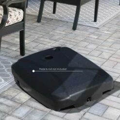 Outsunny Free Standing Portable 132 lbs Weighted Cantilever Offset Umbrella Base