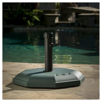 66-pounds Octagonal Concrete Patio Umbrella Base - Christopher Knight Home Green 4 66-pounds Octagonal Concrete Patio Umbrella Base - Christopher Knight Home Green - Image 3