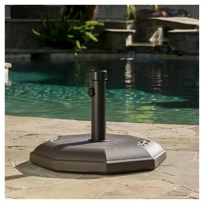 66-pounds Octagonal Concrete Patio Umbrella Base - Christopher Knight Home Green 6 66-pounds Octagonal Concrete Patio Umbrella Base - Christopher Knight Home Green - Image 5