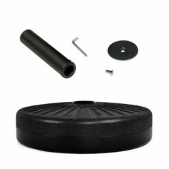 Costway 20'' Round 23L Water Filled Umbrella Base Stand Self-filled Patio Furniture Black -Deals Patio Umbrellas Store unnamed file 1113