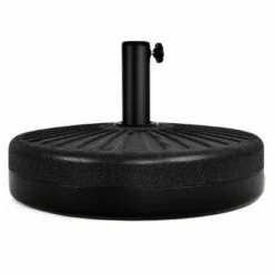 Costway 20'' Round 23L Water Filled Umbrella Base Stand Self-filled Patio Furniture Black -Deals Patio Umbrellas Store unnamed file 1114