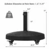 Costway 50 lbs Round Resin Patio Umbrella Base Stand Holder w/ Lockable Wheels -Deals Patio Umbrellas Store unnamed file 1115