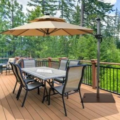 Costway 50LBS Patio Square Umbrella Base Stand Market Umbrellas Handle Wheels -Deals Patio Umbrellas Store unnamed file 1134