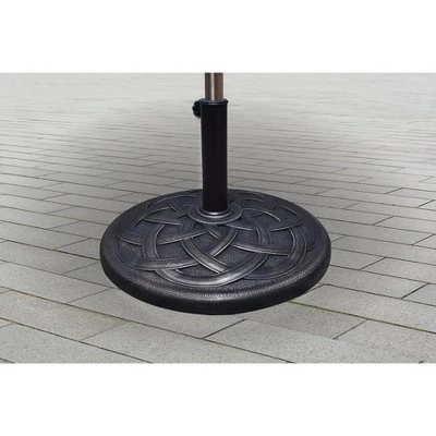 Backyard Expressions Resin Umbrella Base Black 4 Backyard Expressions Resin Umbrella Base Black - Image 2