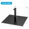 Costway 40 LBS Square Umbrella Base Stand Weighted Patio Market Umbrellas Black -Deals Patio Umbrellas Store unnamed file 1153