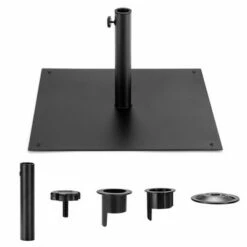 Costway 40 LBS Square Umbrella Base Stand Weighted Patio Market Umbrellas Black -Deals Patio Umbrellas Store unnamed file 1161