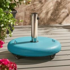 88lb Hayward Round Umbrella Base with Wheels - Christopher Knight Home Red