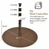 Costway 59LBS Patio Umbrella Base Round Umbrella Stand for Backyard Brown -Deals Patio Umbrellas Store unnamed file 1205