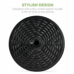 Best Choice Products Fillable Plastic Faux Wicker Patio Umbrella Base Stand Pole Holder w/ 2 Adjustment Knobs