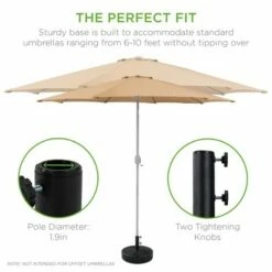 Best Choice Products Fillable Plastic Faux Wicker Patio Umbrella Base Stand Pole Holder w/ 2 Adjustment Knobs -Deals Patio Umbrellas Store unnamed file 1216