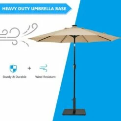 Costway 36LBS Square Umbrella Base Stand Weighted Patio Market Umbrellas Black -Deals Patio Umbrellas Store unnamed file 1229