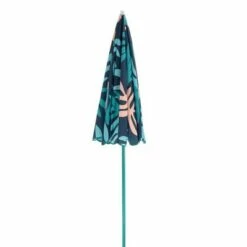 SlumberTrek 3053261VMI Moda Outdoor Adjustable Height Push Button Tilt Umbrella with Carrying Bag for the Beach or Picnics, Coral Leaf Print -Deals Patio Umbrellas Store unnamed file 125