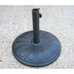 28lb Oakland Living Bronze and Black Round Cement Umbrella Stand