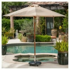 Hayward 88lbs Round Umbrella Base with Wheels - Black - Christopher Knight Home -Deals Patio Umbrellas Store unnamed file 131