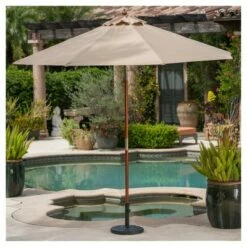 Loyang 28lbs Round Steel Umbrella Base - Black - Christopher Knight Home -Deals Patio Umbrellas Store unnamed file 135