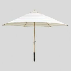 9' Round Cabana Stripe Patio Umbrella - Light Wood Pole - Threshold™ Green -Deals Patio Umbrellas Store unnamed file 1377