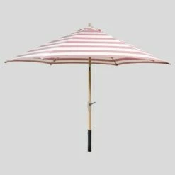 9' Round Cabana Stripe Patio Umbrella - Light Wood Pole - Threshold™ Green -Deals Patio Umbrellas Store unnamed file 1378