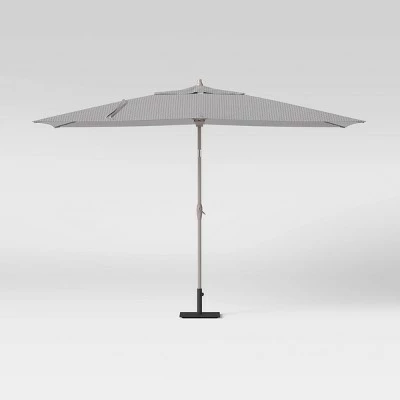 10' Geo Rectangular Patio Umbrella DuraSeason Fabric™ Gray/White - Project 62™ 3 10' Geo Rectangular Patio Umbrella DuraSeason Fabric™ Gray/White - Project 62™