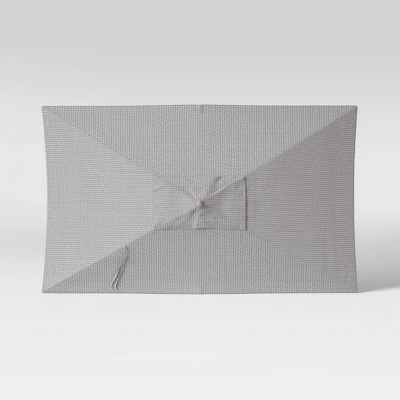 10' Geo Rectangular Patio Umbrella DuraSeason Fabric™ Gray/White - Project 62™ 4 10' Geo Rectangular Patio Umbrella DuraSeason Fabric™ Gray/White - Project 62™ - Image 2