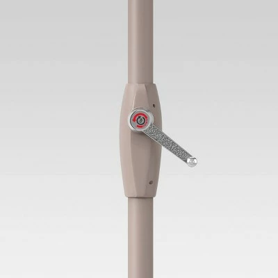 10' Geo Rectangular Patio Umbrella DuraSeason Fabric™ Gray/White - Project 62™ 5 10' Geo Rectangular Patio Umbrella DuraSeason Fabric™ Gray/White - Project 62™ - Image 3