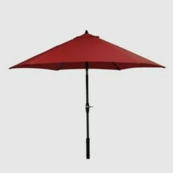 9' Round Patio Umbrella DuraSeason Fabric™ - Black Pole - Threshold™ Red -Deals Patio Umbrellas Store unnamed file 1391