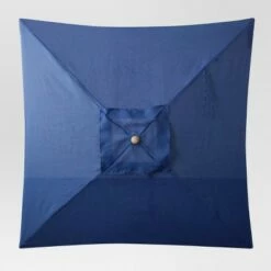 6.5' Square Umbrella - Cobalt - Light Wood Finish - Threshold™