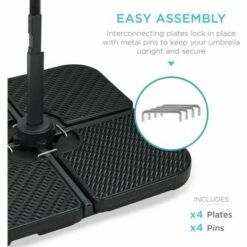 Best Choice Products 4-Piece Faux Wicker Cantilever Offset Patio Umbrella Stand Plate Set w/ Easy-Fill Spouts -Deals Patio Umbrellas Store unnamed file 142