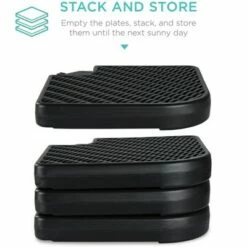 Best Choice Products 4-Piece Faux Wicker Cantilever Offset Patio Umbrella Stand Plate Set w/ Easy-Fill Spouts -Deals Patio Umbrellas Store unnamed file 143