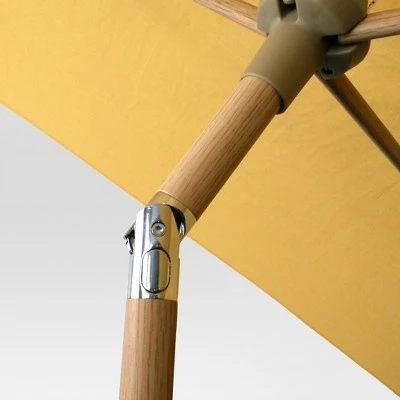 6.5' Square Umbrella - Yellow - Light Wood Finish - Threshold™ 4 6.5' Square Umbrella - Yellow - Light Wood Finish - Threshold™ - Image 2