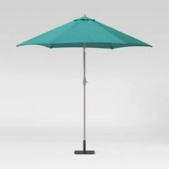 9' Round Patio Umbrella DuraSeason Fabric™ Teal - Project 62™