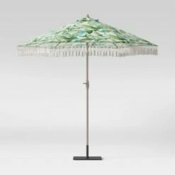 9' Round Patio Umbrella DuraSeason Fabric™ Vacation Tropical - Threshold™