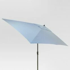 10' x 6' Rectangular Dual-Sided Patio Umbrella - Seahorse - Black Pole - Threshold™