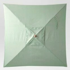 6.5' Square Umbrella - Aqua - Light Wood Finish - Threshold™