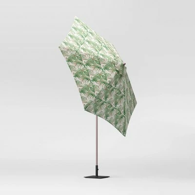 9' Round Patio Umbrella DuraSeason Fabric™ Island Palm - Threshold™ 3 9' Round Patio Umbrella DuraSeason Fabric™ Island Palm - Threshold™