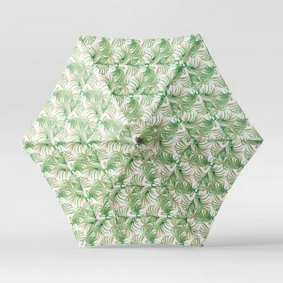 9' Round Patio Umbrella DuraSeason Fabric™ Island Palm - Threshold™ 4 9' Round Patio Umbrella DuraSeason Fabric™ Island Palm - Threshold™ - Image 2