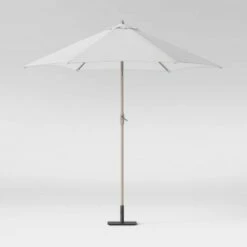 9' Veranda Stripe Round Patio Umbrella DuraSeason Fabric™ Navy - Threshold™