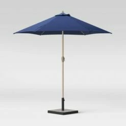 9' Round Patio Umbrella - Light Wood Pole - Threshold™ Taupe -Deals Patio Umbrellas Store unnamed file 1535