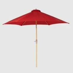 9' Round Patio Umbrella - Light Wood Pole - Threshold™ Taupe -Deals Patio Umbrellas Store unnamed file 1539