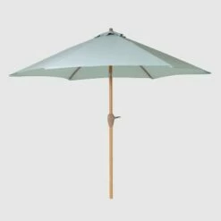 9' Round Patio Umbrella - Light Wood Pole - Threshold™ Taupe -Deals Patio Umbrellas Store unnamed file 1542