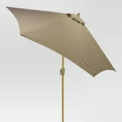 9' Round Patio Umbrella - Light Wood Pole - Threshold™ Taupe -Deals Patio Umbrellas Store unnamed file 1546