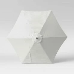 9' Crestwood Stripe Round Patio Umbrella DuraSeason Fabric™ Gray - Threshold™ -Deals Patio Umbrellas Store unnamed file 1554