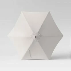 9' Veranda Stripe Round Patio Umbrella DuraSeason Fabric™ Tan - Threshold™ -Deals Patio Umbrellas Store unnamed file 1558