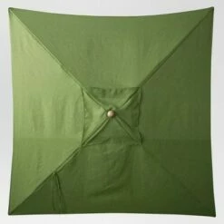 6.5' Square Umbrella - Green - Light Wood Finish - Threshold™