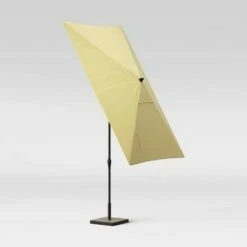 6.5'x10' Rectangular Patio Umbrella Sunshine - Black Pole - Threshold™